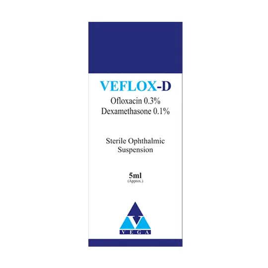 Veflox D Eye Drops 0.3% – Bacterial Eye Infection & Inflammation Relief