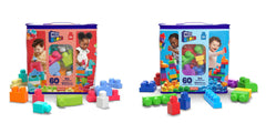 MEGA BLOKS First Builders Big Building Bag Toy Blocks With Storage Bag (60 Pieces) For Toddler