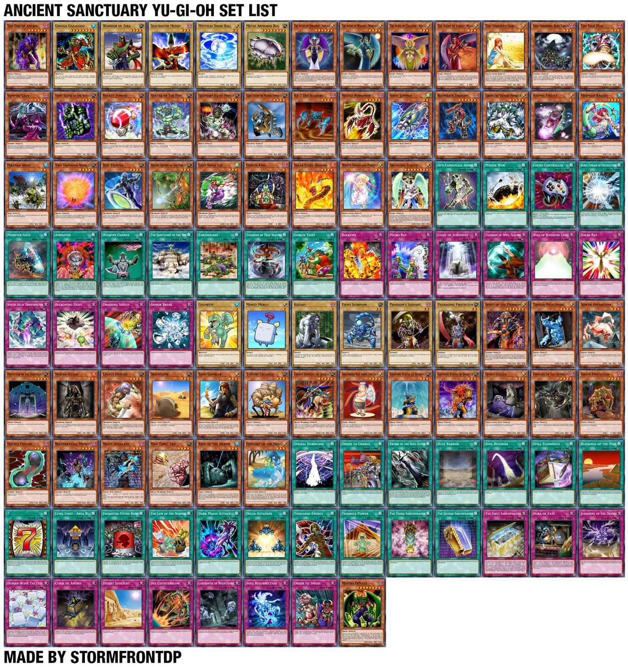 Yu-Gi-Oh Ancient Sanctuary (AST) Set List by Stormfrontdp on DeviantArt
