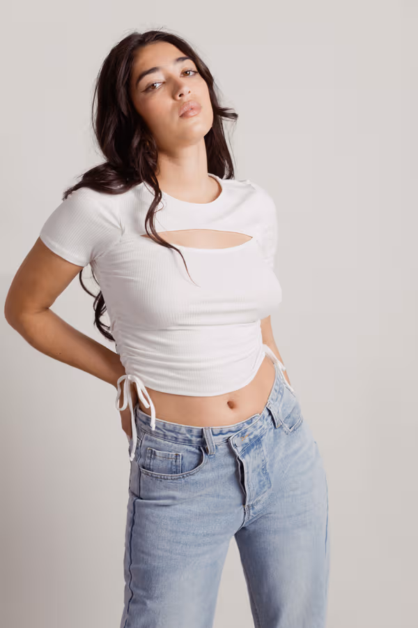 Free Ticket Crop Top - Ivory