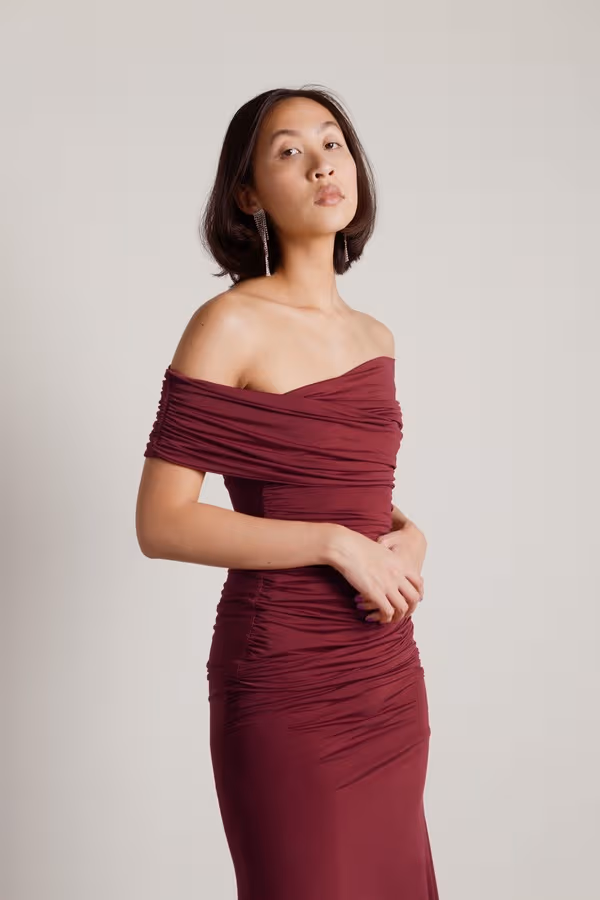 Fall For Me Off The Shoulder Mermaid Maxi Dress - Emerald