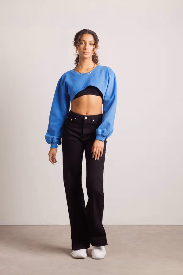 Homebody Crop Top - Blue