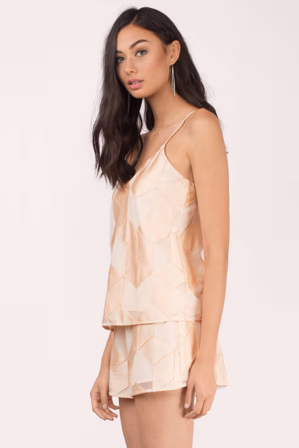 Finders Keepers Insomnia Satin Shorts - Nude Cube