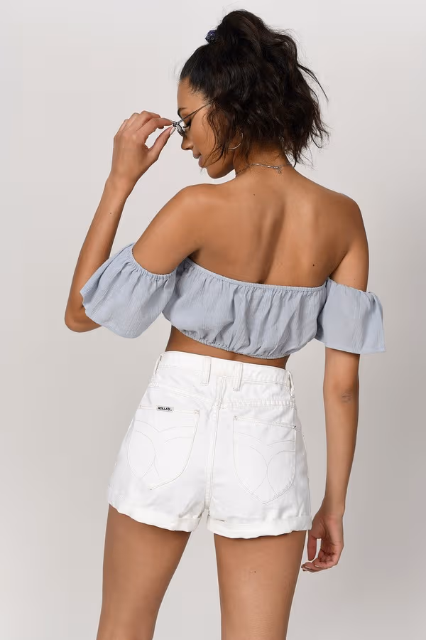 Delilah Crop Top - Blue