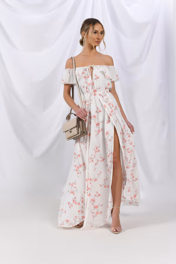 A Girl Like Me White Multi Maxi Dress