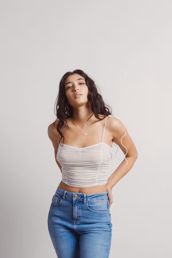 Tough Love Crop Top - White