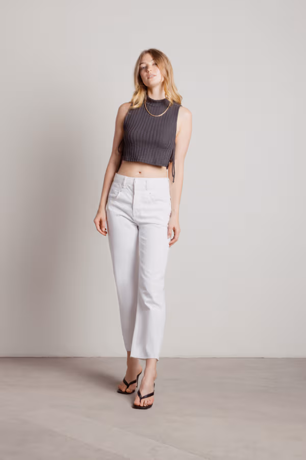 Can I Crop Top - Charcoal