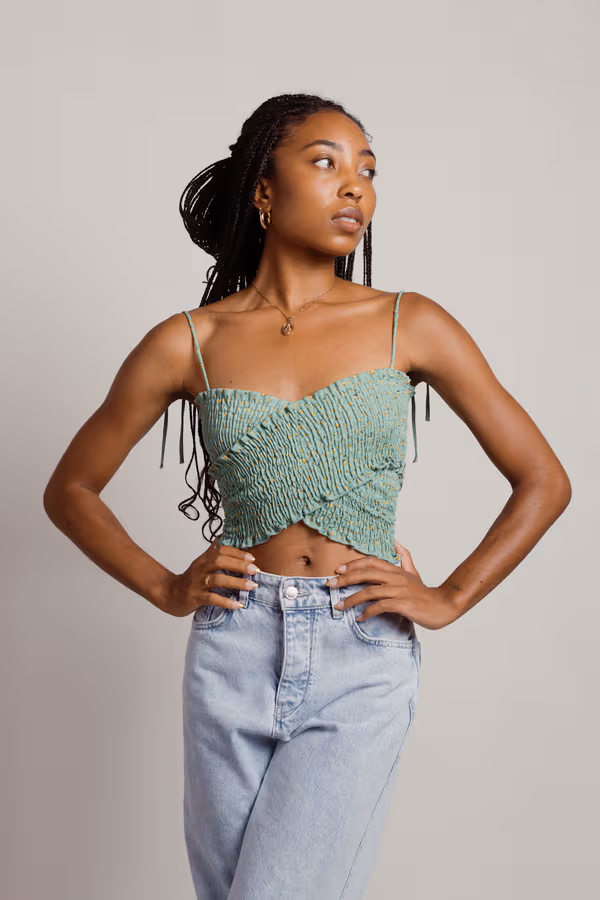 Take It Away Crop Top - Mint