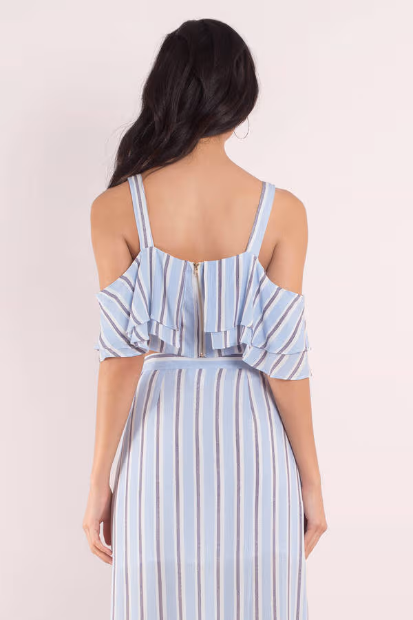 Lost + Wander Quigley Crop Top - Blue Multi