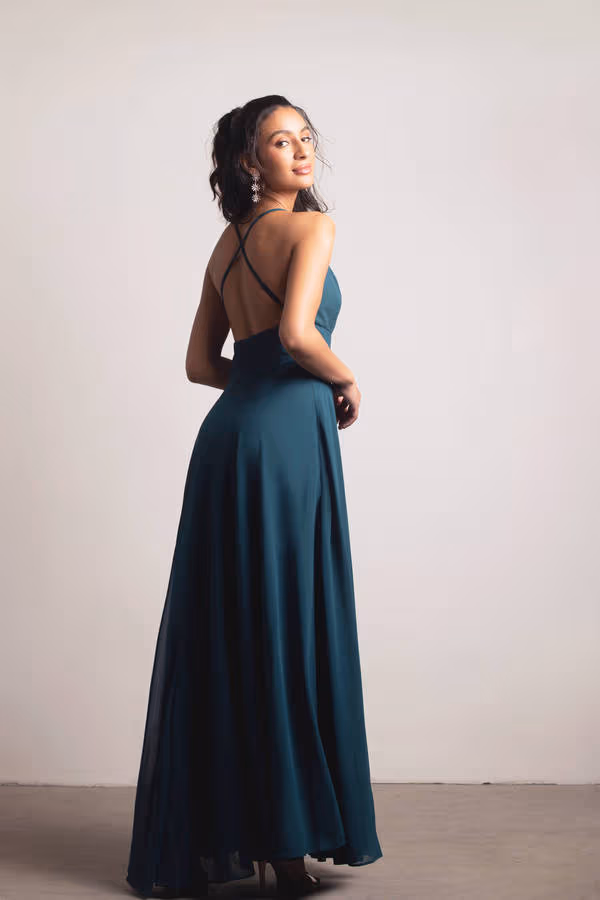 Know You Love Me High Slit Empire Maxi Dress - Emerald