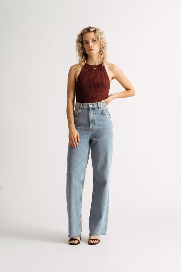 Curtis Crop Top - Chocolate Brown