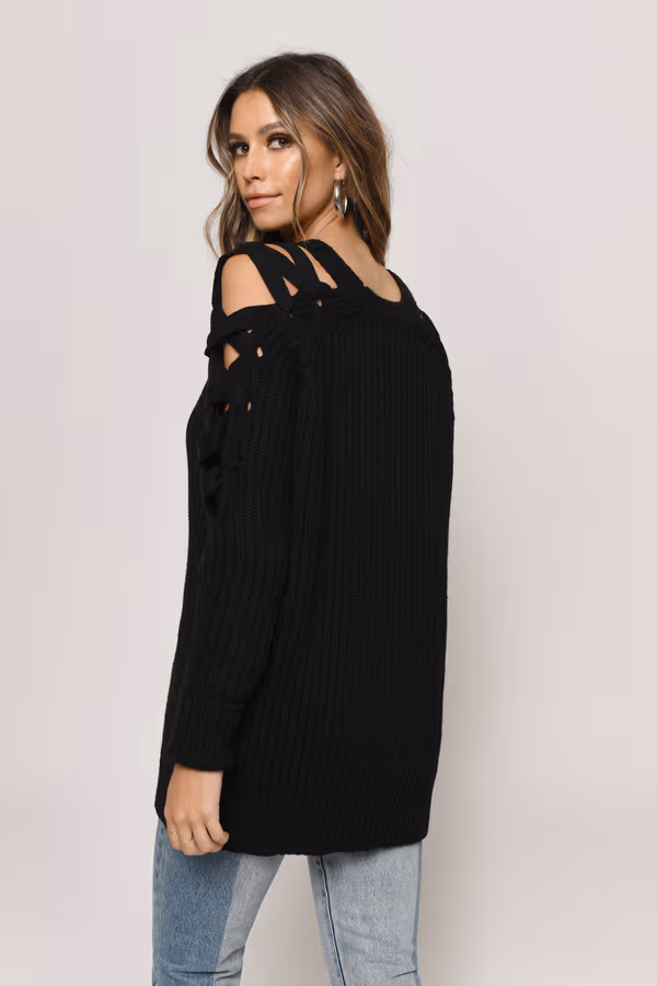 Vana Cold Shoulder Sweater - Blush