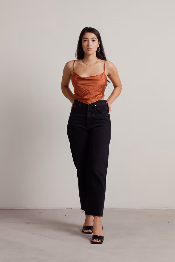 See The Future Crop Top - Slate Blue