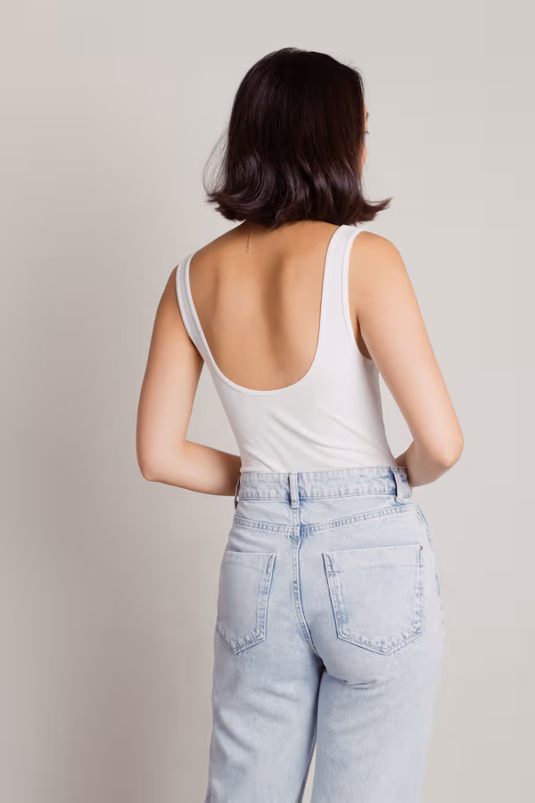 Simple Things Tank Bodysuit - Ivory