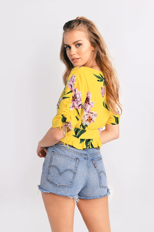 Catching Feelings Floral Blouse - Yellow Multi