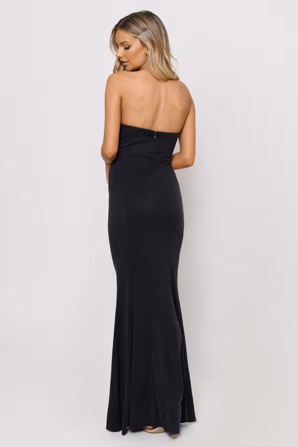 Jennifer Sweetheart Trumpet Maxi Dress - Navy