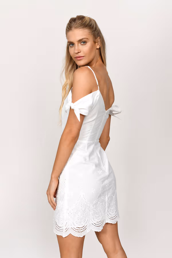 Susie Cold Shoulder Cutout Mini Dress - Red