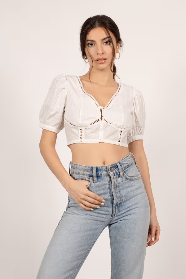 Sierra Crop Top - White