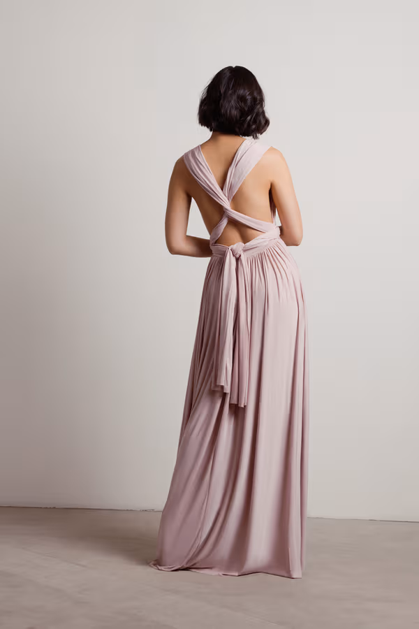 Make Magic Twist Tie Multiway Maxi Dress - Mauve