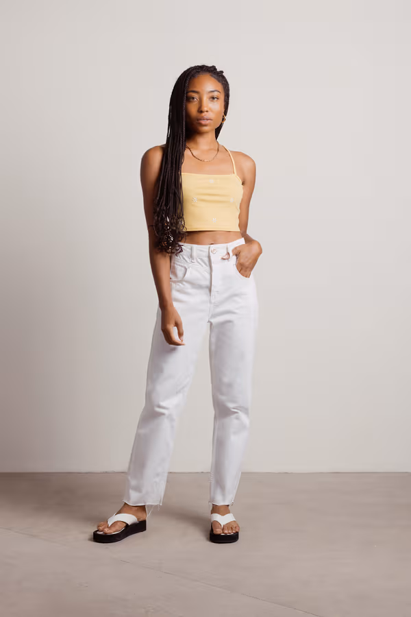 Smooth Like Butter Crop Top - Yellow