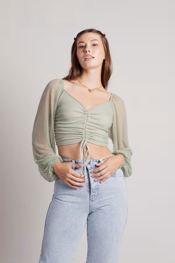 In The Abyss Crop Top - Green