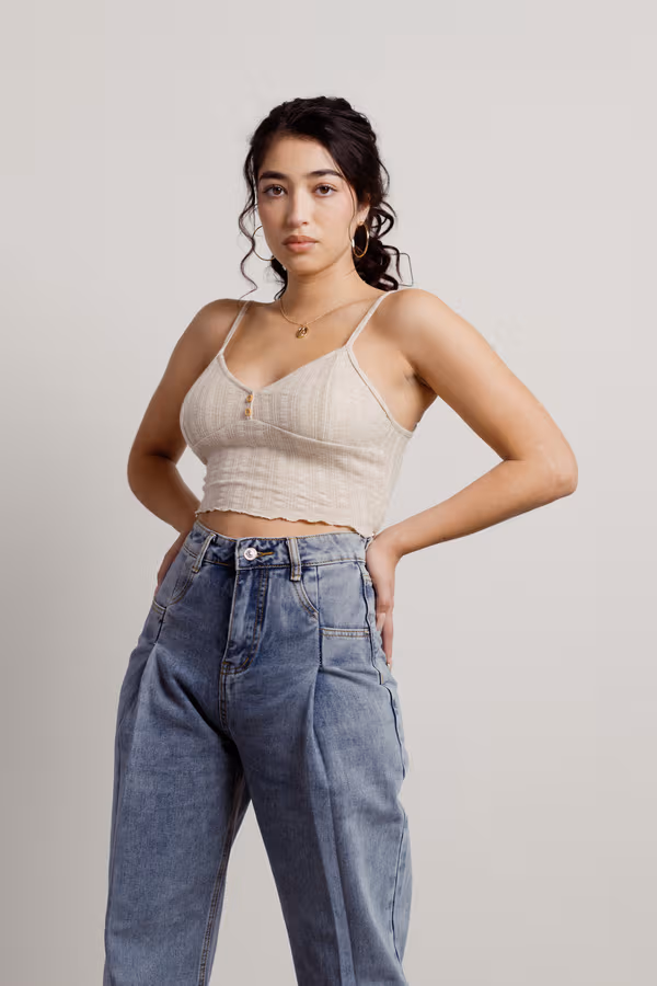 Quicksand Crop Top - Natural
