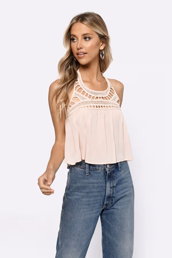 Nichelle Crochet Blouse - Mauve