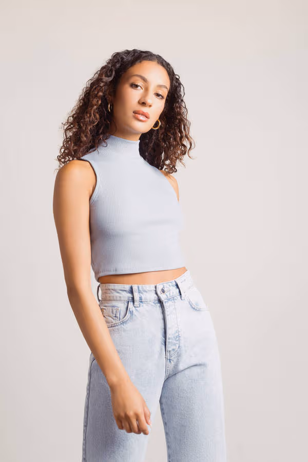 Neil Crop Top - Blue