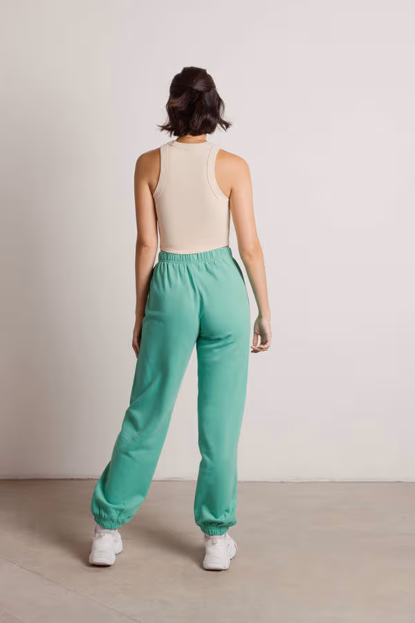 Homebody Stretchy Sweatpants - Green