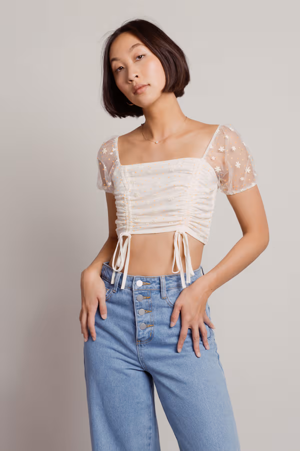 Lil Crush Crop Top - White