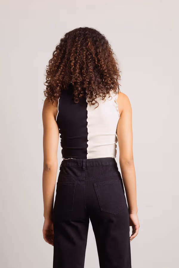 Like I Want You Crop Top - Ecru Beige