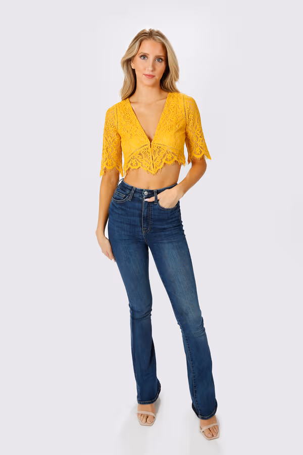 Same Old Love Crop Top - Rose