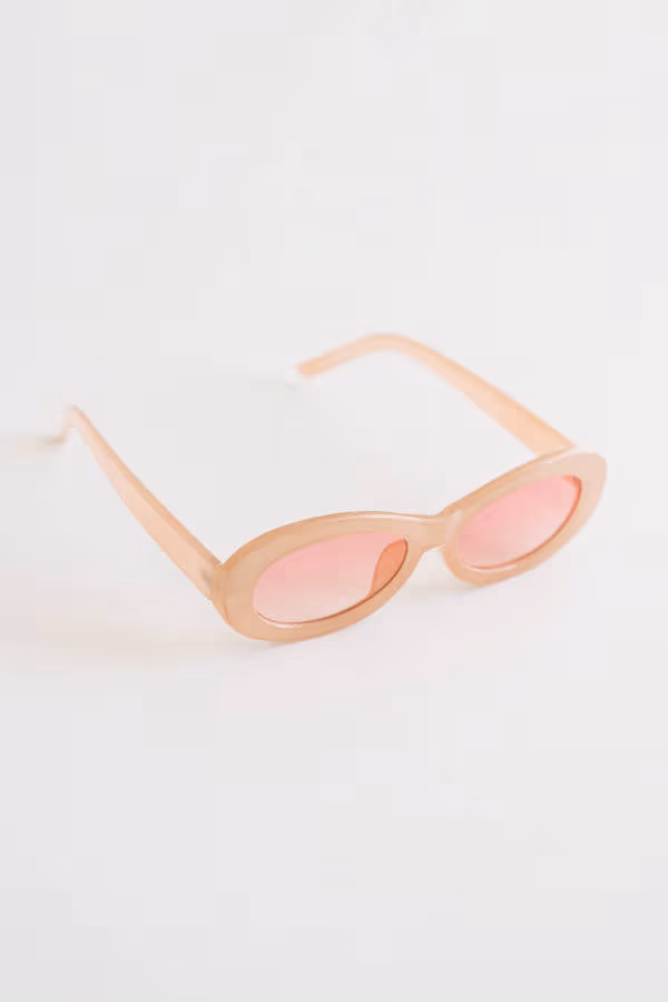 Spin Me Round Frame Sunglasses - Nude