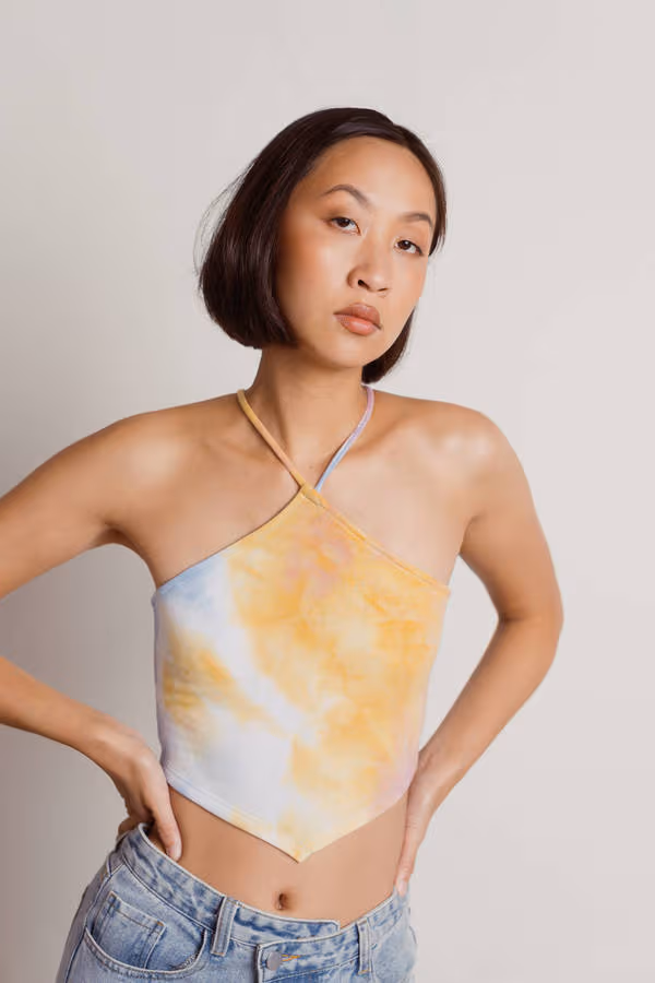 Look Over Here Crop Top - Rainbow