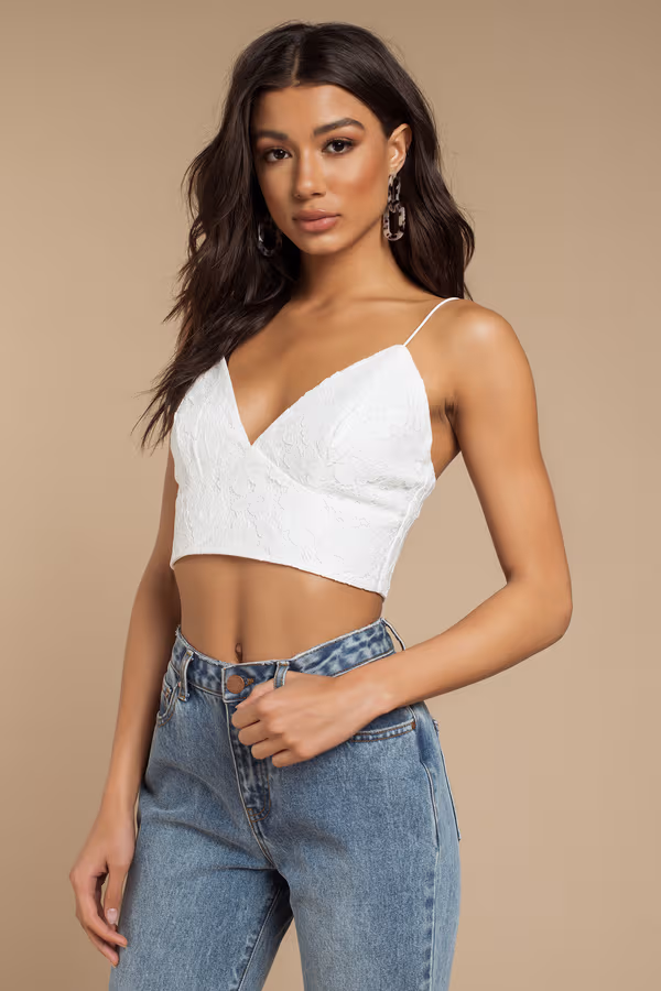 Avery Crop Top - White