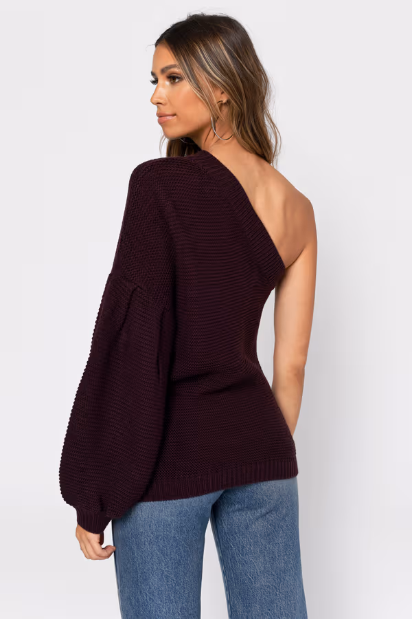 This One Time Knit Sweater - Wine