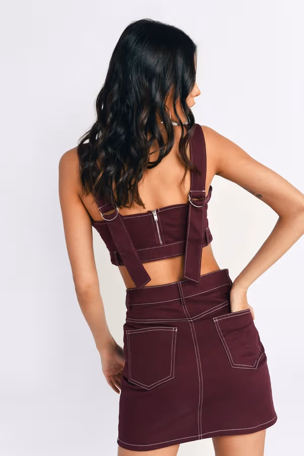 Ciara Bustier Top - Maroon