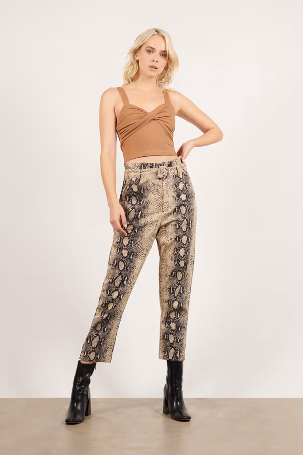 Can't See Snake Print Pants - Multi