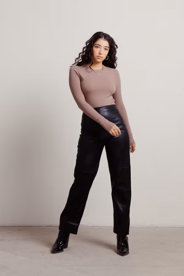 Gude Open Back Bodysuit - Brown