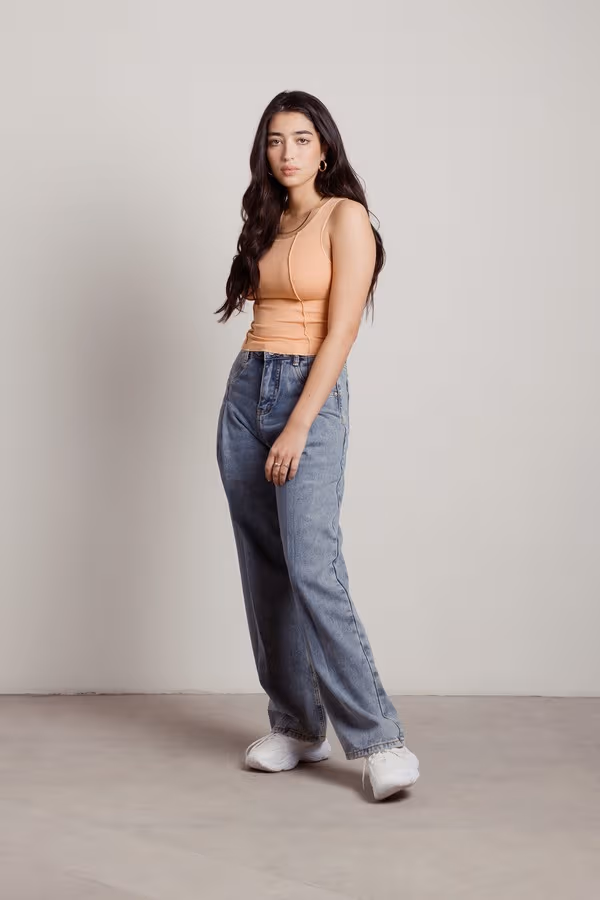 Never Boring Tank Top - Faded Rust