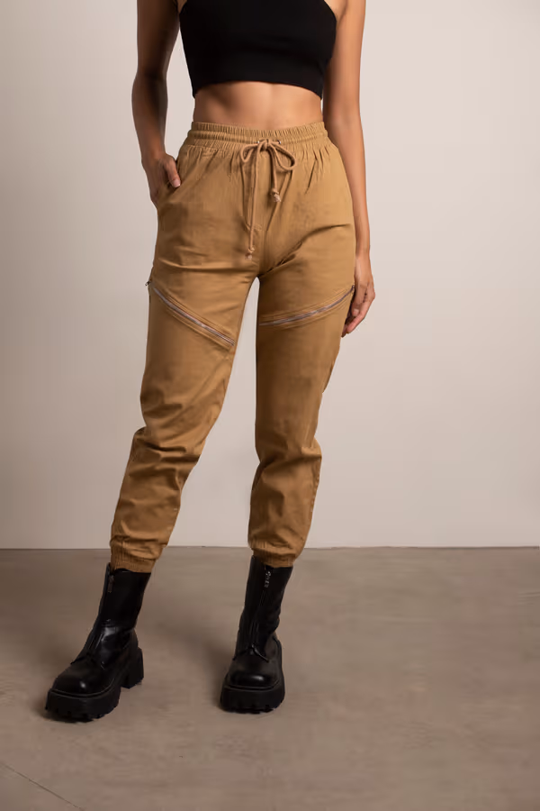 Concert Ready Jogger Pants - Khaki