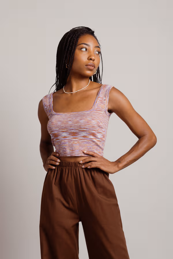 Space Tank Top - Lavender Multi