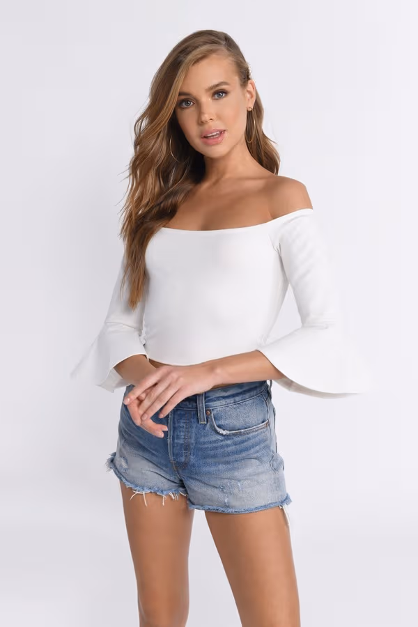 Zoey Crop Top - White