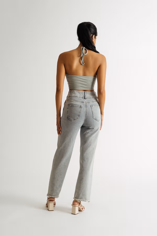 All Tied Up Crop Top - Yellow