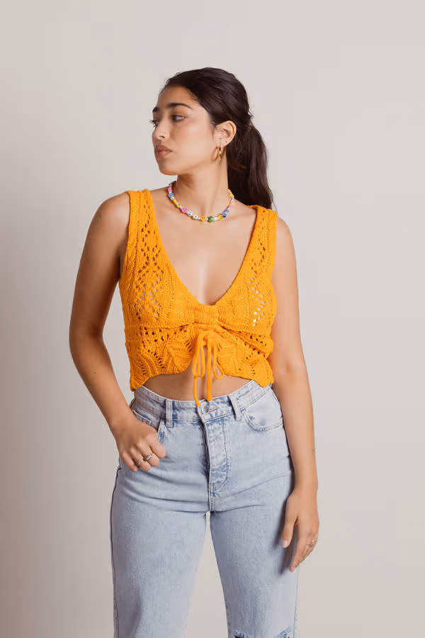 Feeling Free Crop Top - Orange