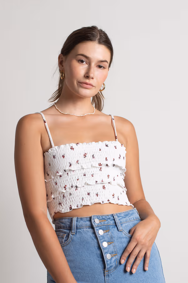 Out Of My System Crop Top - Ivory