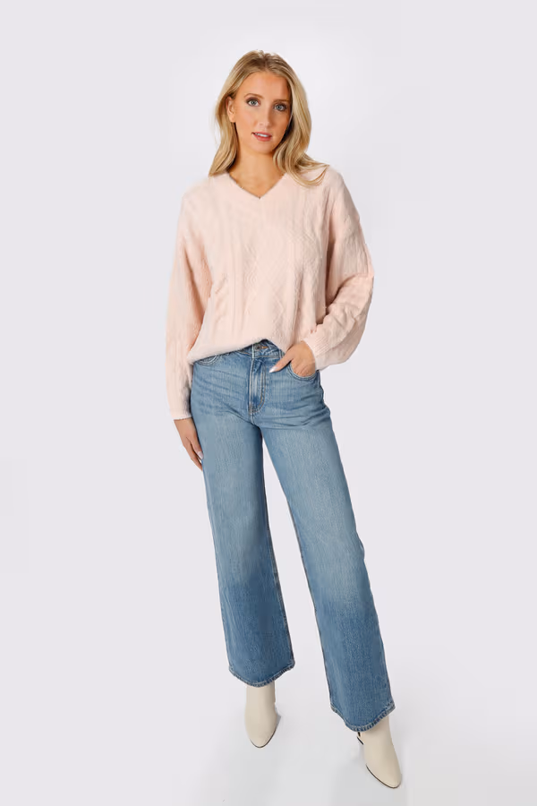 Cuddle Season Cable Knit Sweater - Green