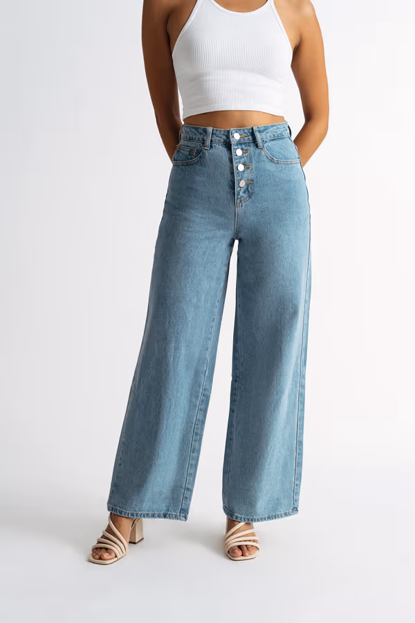 Glassell Park Wide Leg Jeans - Medium Wash