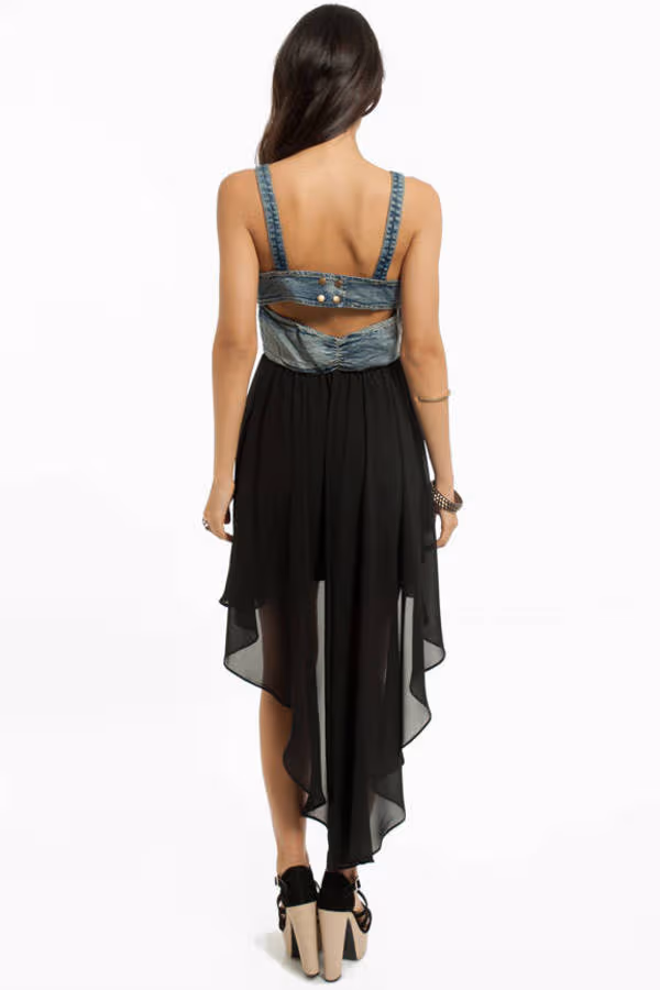 Selena Denim Bustier Mini Dress - White