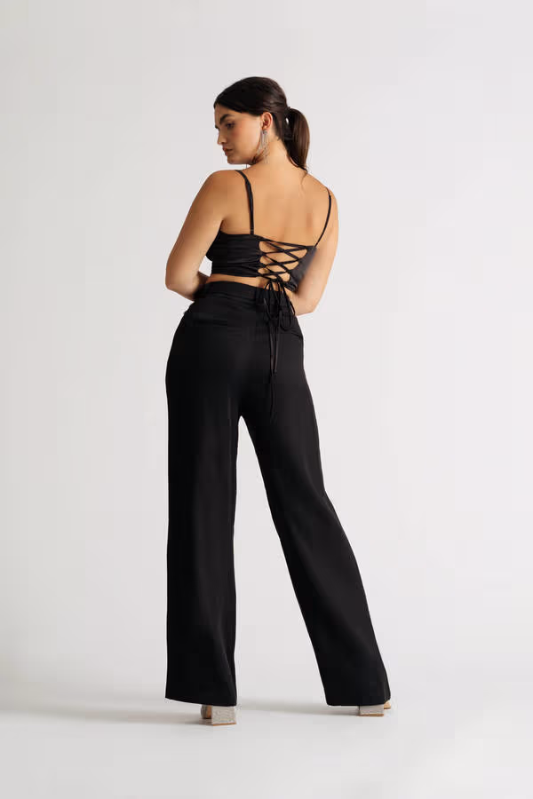 Will You Know Crop Top - Black